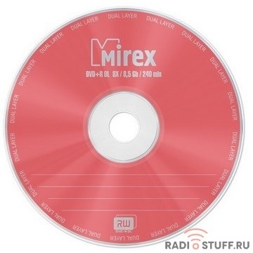 Mirex Диск DVD+R 8.5 Gb, 8x, Slim Case (1), Dual Layer (1/50) (UL130062A8S) (204190)
