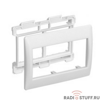 Iek (CKK-40D-RSU4-060-K01) Рамка и суппорт для К.К. "Праймер" на 4 модуля, 60 мм белый
