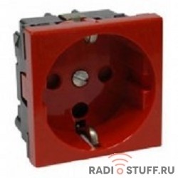 Iek (CKK-40D-RSZK2-K04-K ) РКС-20-32-П-К Розетка с з/к 2к (на 2 модуля) Праймер красная