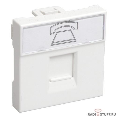 Iek (CKK-40D-RT2-K01) РКФ-20-00-П Розетка телефонная RJ-11 кат.3 (на 2 модуля) ПРАЙМЕР белая