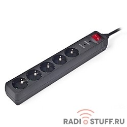 Energenie Сетевой фильтр SPG5-C-10 3m. 16А. черный (сечение 3*1,5 мм)