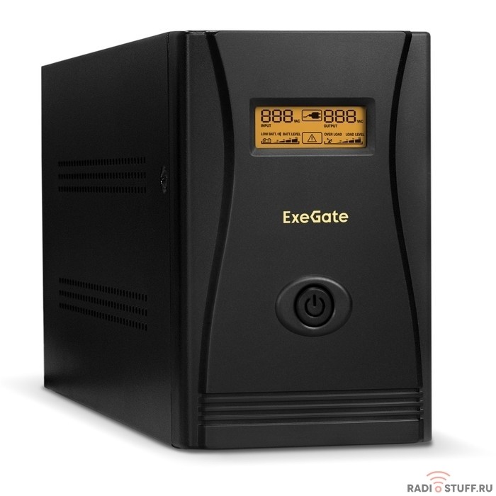 Exegate EX292632RUS ИБП ExeGate SpecialPro Smart LLB-2000.LCD.AVR.2SH.RJ.USB <2000VA/1200W, LCD, AVR,2*Schuko,RJ45/11,USB, металлический корпус, Black>