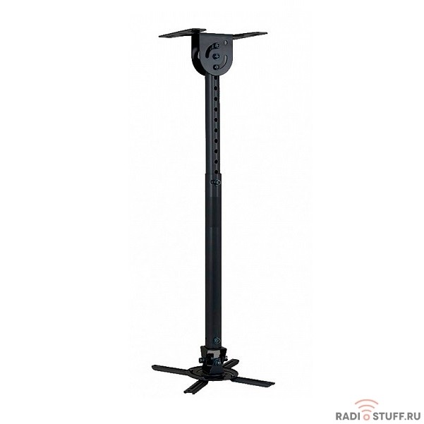 Wize WPC-B черный {Потолочные, Макс. крепежное расстояние 260х260, макс. вес нагрузки 12 кг, Наклон,поворот °+/-15, расстояние от стены/ потолка 61-96 см}