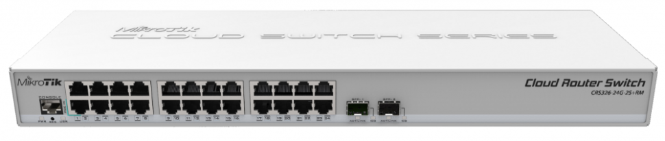 MikroTik CRS326-24G-2S+RM коммутатор