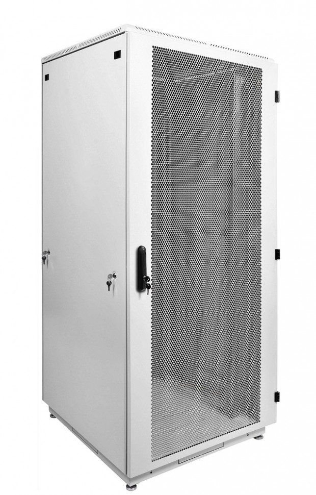 Шкаф телекоммуникационный напольный, 42U, (800x1000мм), дверь перфорированная 2 шт., чёрный, ЦМО